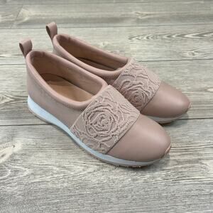 NIB Taryn Rose Charlotte Blush Leather Slip On Sneaker 6